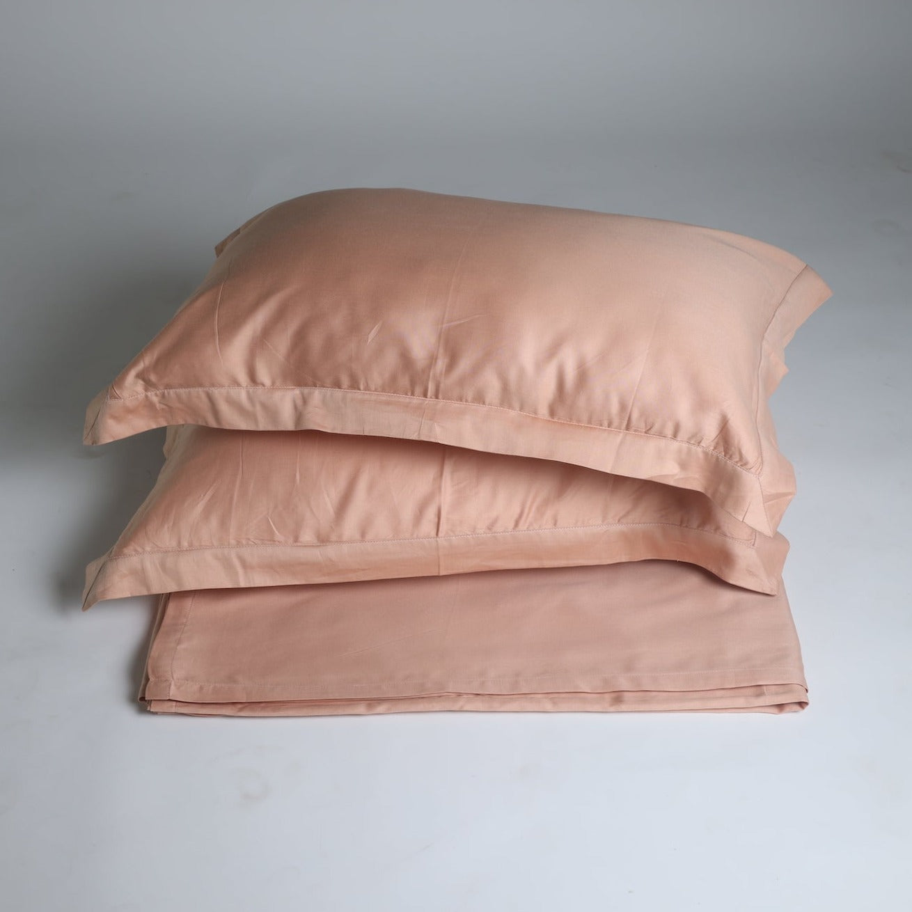 300 TC Cotton Solid Apricot Bedsheet Set